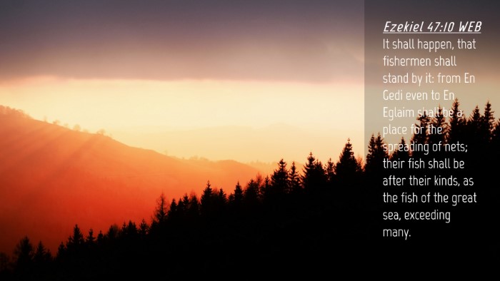 Picture 04 - Ezekiel 47:10 WEB Desktop Wallpaper - It shall happen, that fishermen shall stand by - Desktop Bible Verse Wallpaper