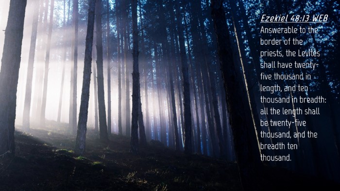 Picture 04 - Ezekiel 48:13 WEB Desktop Wallpaper - Answerable to the border of the priests, the - Desktop Bible Verse Wallpaper