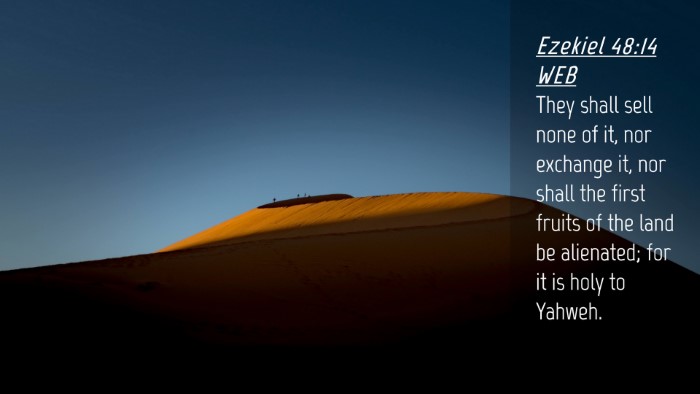 Picture 04 - Ezekiel 48:14 WEB Desktop Wallpaper - They shall sell none of it, nor exchange it, nor - Desktop Bible Verse Wallpaper