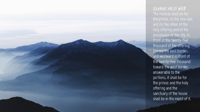 Picture 04 - Ezekiel 48:21 WEB Desktop Wallpaper - The residue shall be for the prince, on the one - Desktop Bible Verse Wallpaper