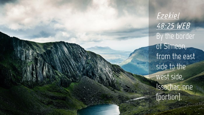 Picture 04 - Ezekiel 48:25 WEB Desktop Wallpaper - By the border of Simeon, from the east side to - Desktop Bible Verse Wallpaper