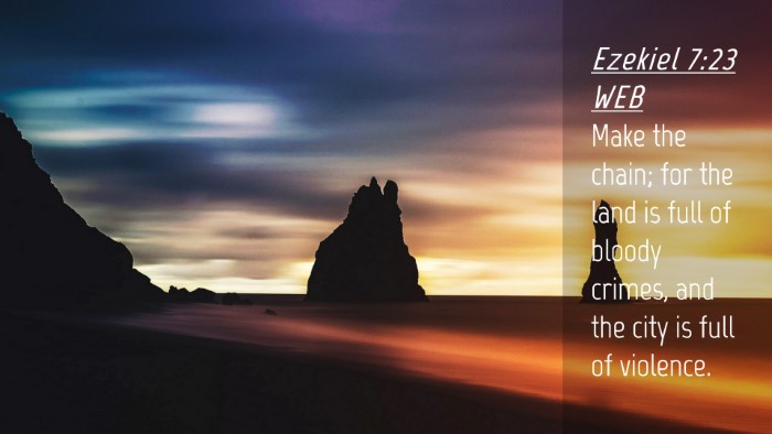 Picture 04 - Ezekiel 7:23 WEB Desktop Wallpaper - Make the chain; for the land is full of bloody - Desktop Bible Verse Wallpaper