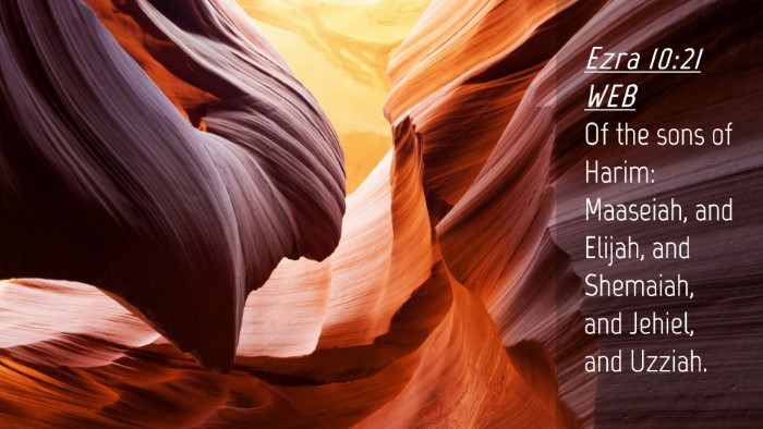 Picture 04 - Ezra 10:21 WEB Desktop Wallpaper - Of the sons of Harim: Maaseiah, and Elijah, and - Desktop Bible Verse Wallpaper