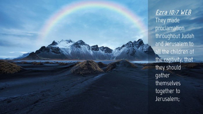 Picture 04 - Ezra 10:7 WEB Desktop Wallpaper - They made proclamation throughout Judah and - Desktop Bible Verse Wallpaper
