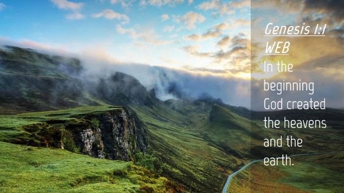 Picture 04 - Genesis 1:1 WEB Desktop Wallpaper - In the beginning God created the heavens and the - Desktop Bible Verse Wallpaper