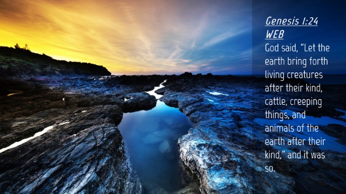 Picture 04 - Genesis 1:24 WEB Desktop Wallpaper - God said, 
