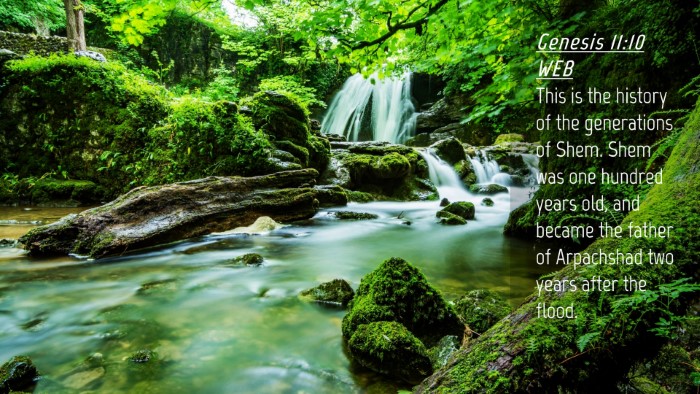 Picture 04 - Genesis 11:10 WEB Desktop Wallpaper - This is the history of the generations of Shem. - Desktop Bible Verse Wallpaper