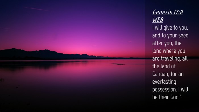 Picture 04 - Genesis 17:8 WEB Desktop Wallpaper - I will give to you, and to your seed after you, - Desktop Bible Verse Wallpaper