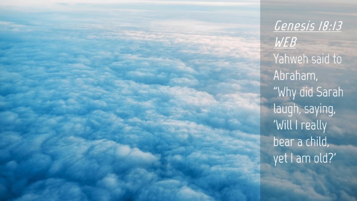 Picture 04 - Genesis 18:13 WEB Desktop Wallpaper - Yahweh said to Abraham, 