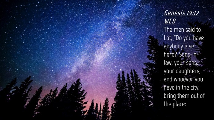 Picture 04 - Genesis 19:12 WEB Desktop Wallpaper - The men said to Lot, 