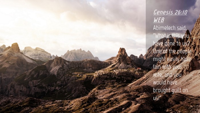 Picture 04 - Genesis 26:10 WEB Desktop Wallpaper - Abimelech said, 