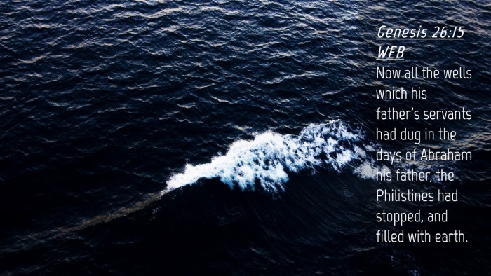Picture 04 - Genesis 26:15 WEB Desktop Wallpaper - Now all the wells which his father's servants had - Desktop Bible Verse Wallpaper