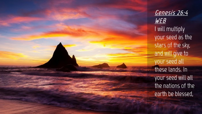 Picture 04 - Genesis 26:4 WEB Desktop Wallpaper - I will multiply your seed as the stars of the - Desktop Bible Verse Wallpaper