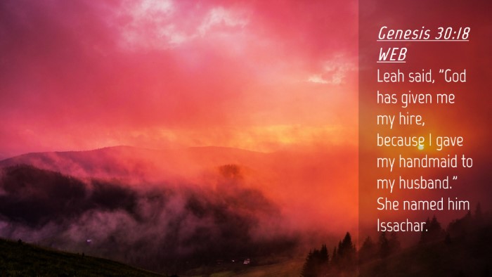 Picture 04 - Genesis 30:18 WEB Desktop Wallpaper - Leah said, 