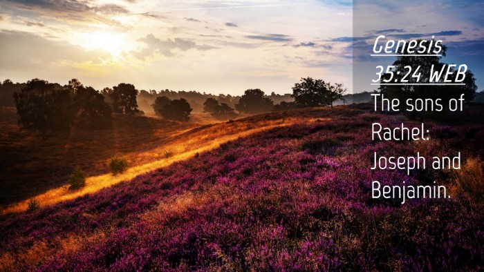 Picture 04 - Genesis 35:24 WEB Desktop Wallpaper - The sons of Rachel: Joseph and - Desktop Bible Verse Wallpaper