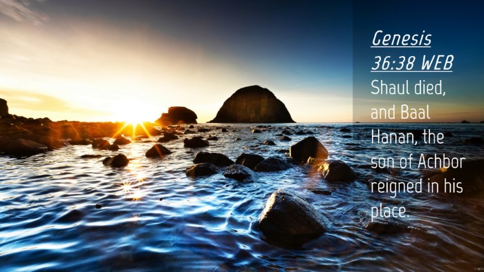 Picture 04 - Genesis 36:38 WEB Desktop Wallpaper - Shaul died, and Baal Hanan, the son of Achbor - Desktop Bible Verse Wallpaper