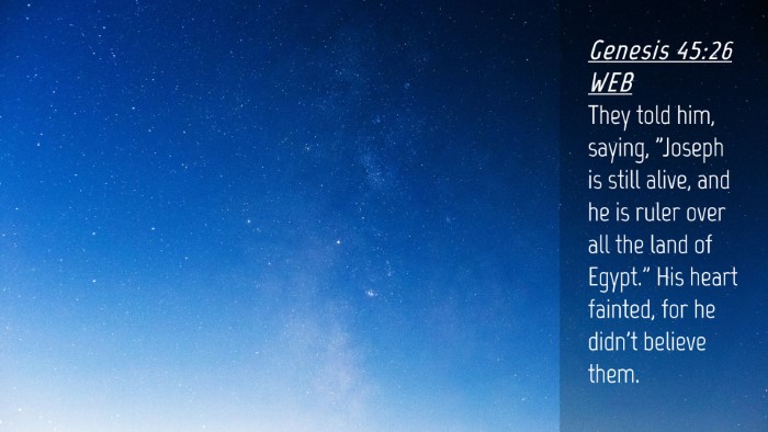 Picture 04 - Genesis 45:26 WEB Desktop Wallpaper - They told him, saying, 