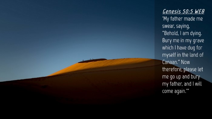 Picture 04 - Genesis 50:5 WEB Desktop Wallpaper - 'My father made me swear, saying, 