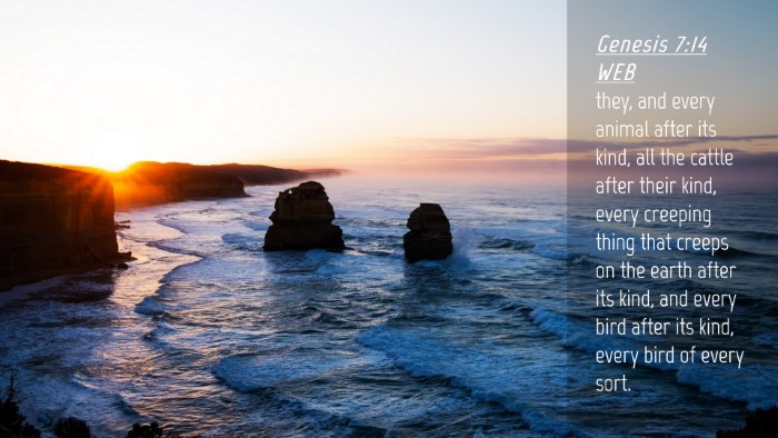 Picture 04 - Genesis 7:14 WEB Desktop Wallpaper - they, and every animal after its kind, all the - Desktop Bible Verse Wallpaper