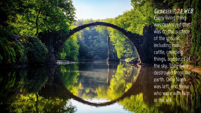 Picture 04 - Genesis 7:23 WEB Desktop Wallpaper - Every living thing was destroyed that was on the - Desktop Bible Verse Wallpaper