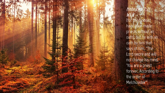 Picture 04 - Hebrews 7:21 WEB Desktop Wallpaper - (for they indeed have been made priests without - Desktop Bible Verse Wallpaper