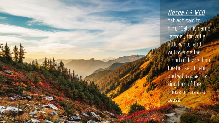 Picture 04 - Hosea 1:4 WEB Desktop Wallpaper - Yahweh said to him, 