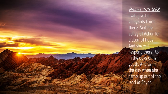 Picture 04 - Hosea 2:15 WEB Desktop Wallpaper - I will give her vineyards from there, And the - Desktop Bible Verse Wallpaper