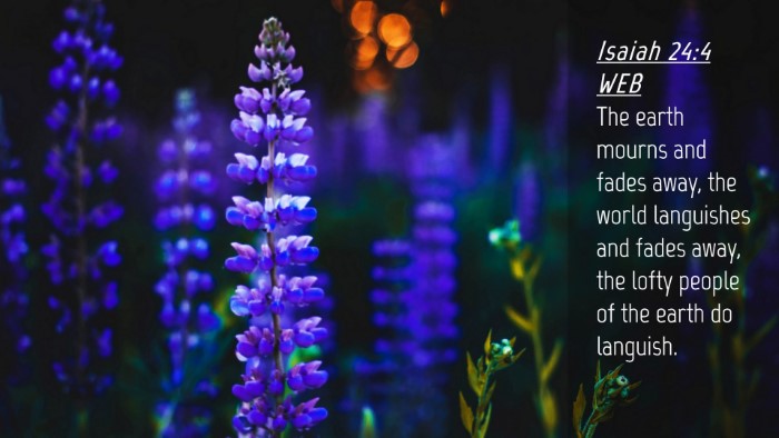 Picture 04 - Isaiah 24:4 WEB Desktop Wallpaper - The earth mourns and fades away, the world - Desktop Bible Verse Wallpaper