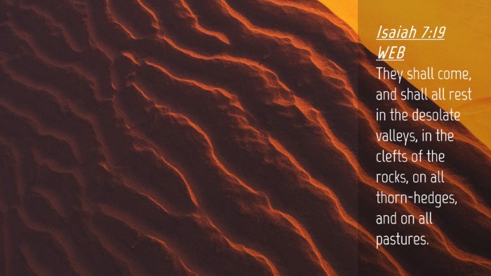 Picture 04 - Isaiah 7:19 WEB Desktop Wallpaper - They shall come, and shall all rest in the - Desktop Bible Verse Wallpaper