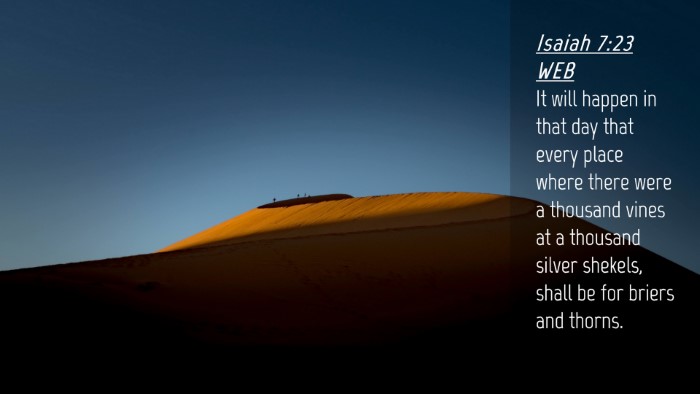 Picture 04 - Isaiah 7:23 WEB Desktop Wallpaper - It will happen in that day that every place where - Desktop Bible Verse Wallpaper