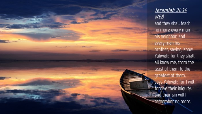 Picture 04 - Jeremiah 31:34 WEB Desktop Wallpaper - and they shall teach no more every man his - Desktop Bible Verse Wallpaper