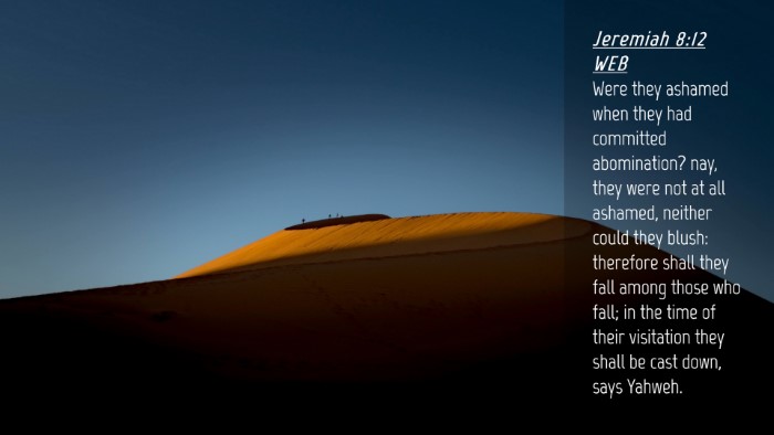 Picture 04 - Jeremiah 8:12 WEB Desktop Wallpaper - Were they ashamed when they had committed - Desktop Bible Verse Wallpaper