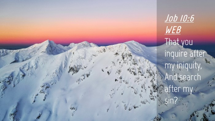 Picture 04 - Job 10:6 WEB Desktop Wallpaper - That you inquire after my iniquity, And search - Desktop Bible Verse Wallpaper