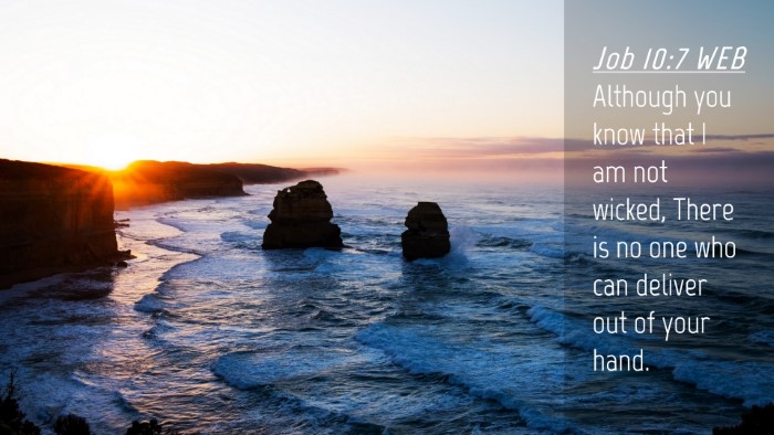 Picture 04 - Job 10:7 WEB Desktop Wallpaper - Although you know that I am not wicked, There is - Desktop Bible Verse Wallpaper