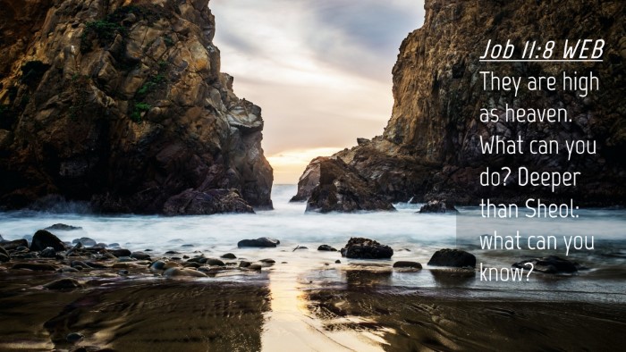 Picture 04 - Job 11:8 WEB Desktop Wallpaper - They are high as heaven. What can you do? Deeper - Desktop Bible Verse Wallpaper