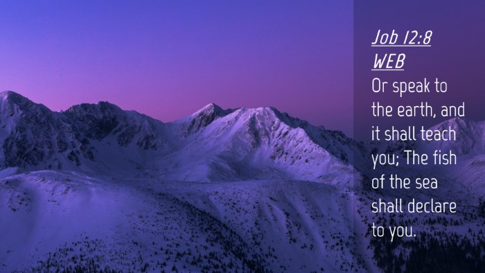 Picture 04 - Job 12:8 WEB Desktop Wallpaper - Or speak to the earth, and it shall teach you; - Desktop Bible Verse Wallpaper