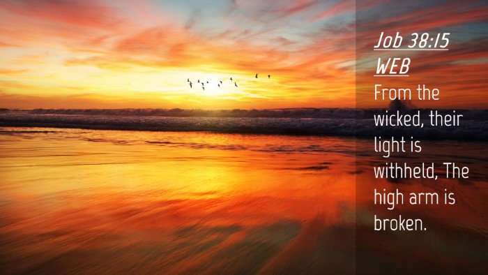 Picture 04 - Job 38:15 WEB Desktop Wallpaper - From the wicked, their light is withheld, The - Desktop Bible Verse Wallpaper