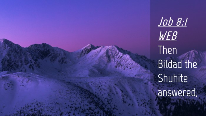 Picture 04 - Job 8:1 WEB Desktop Wallpaper - Then Bildad the Shuhite - Desktop Bible Verse Wallpaper
