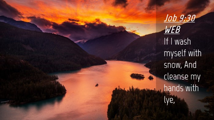 Picture 04 - Job 9:30 WEB Desktop Wallpaper - If I wash myself with snow, And cleanse my hands - Desktop Bible Verse Wallpaper
