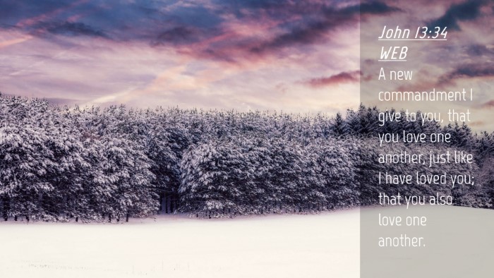 Picture 04 - John 13:34 WEB Desktop Wallpaper - A new commandment I give to you, that you love - Desktop Bible Verse Wallpaper