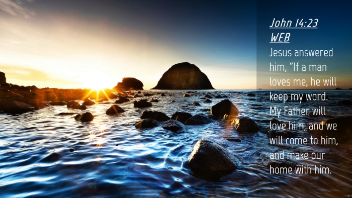 Picture 04 - John 14:23 WEB Desktop Wallpaper - Jesus answered him, 
