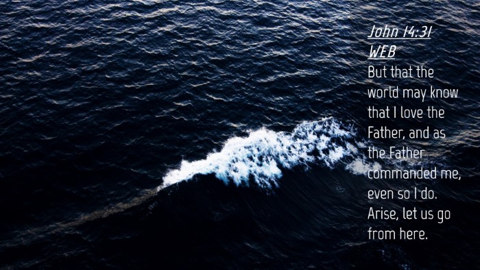 Picture 04 - John 14:31 WEB Desktop Wallpaper - But that the world may know that I love the - Desktop Bible Verse Wallpaper