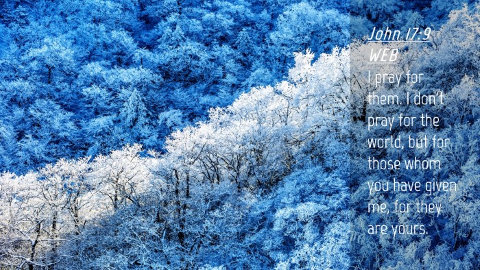 Picture 04 - John 17:9 WEB Desktop Wallpaper - I pray for them. I don't pray for the world, but - Desktop Bible Verse Wallpaper