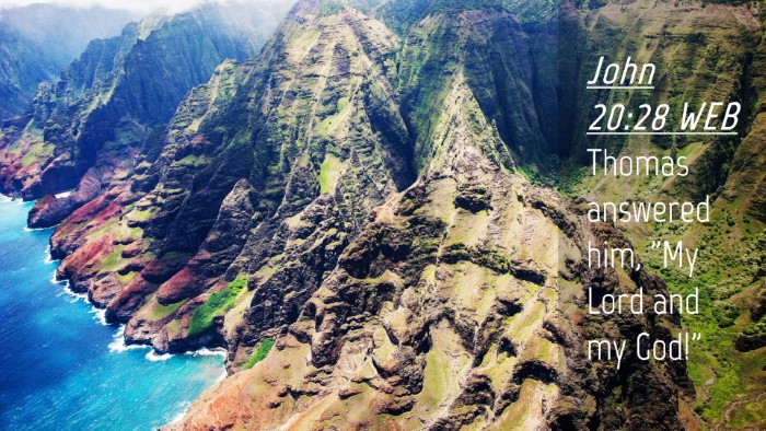 Picture 04 - John 20:28 WEB Desktop Wallpaper - Thomas answered him, 