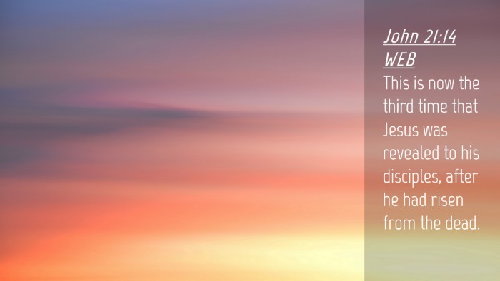Picture 04 - John 21:14 WEB Desktop Wallpaper - This is now the third time that Jesus was - Desktop Bible Verse Wallpaper