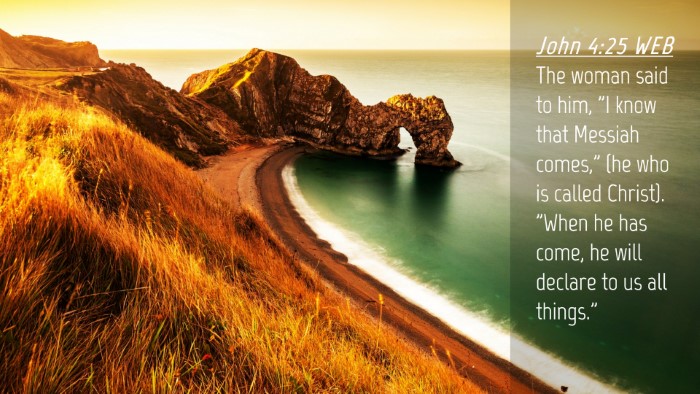 Picture 04 - John 4:25 WEB Desktop Wallpaper - The woman said to him, 