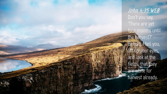 Picture 04 - John 4:35 WEB Desktop Wallpaper - Don't you say, 'There are yet four months until - Desktop Bible Verse Wallpaper