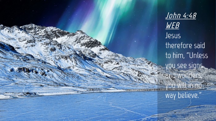 Picture 04 - John 4:48 WEB Desktop Wallpaper - Jesus therefore said to him, 