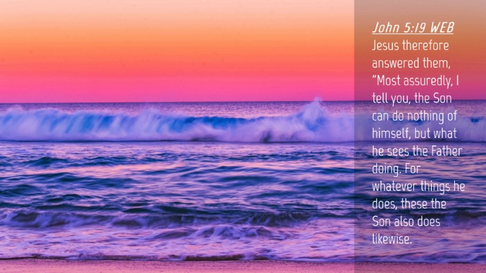 Picture 04 - John 5:19 WEB Desktop Wallpaper - Jesus therefore answered them, 