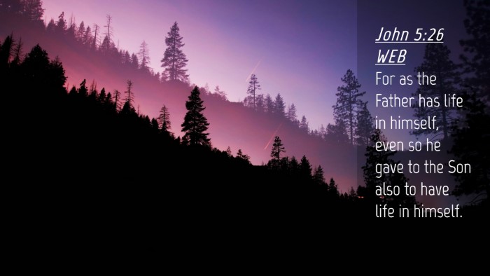 Picture 04 - John 5:26 WEB Desktop Wallpaper - For as the Father has life in himself, even so he - Desktop Bible Verse Wallpaper